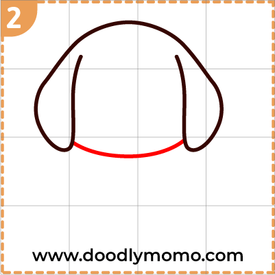 How to draw a cute Beagle step 2