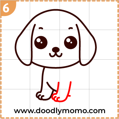 How to draw a cute Beagle step 6