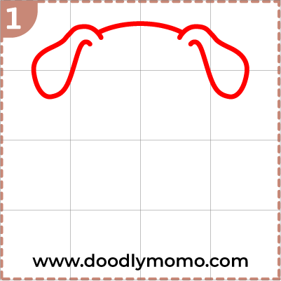 How to draw a cute Bulldog step 1