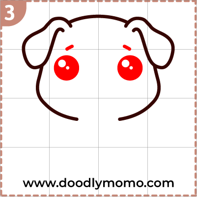 How to draw a cute Bulldog step 3