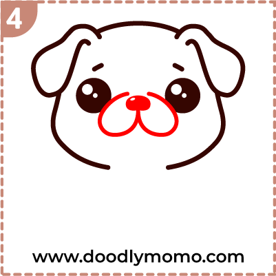 How to draw a cute Bulldog step 4
