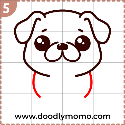 How to draw a cute Bulldog step 5