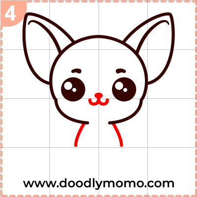 How to draw a cute Chihuahua step 4