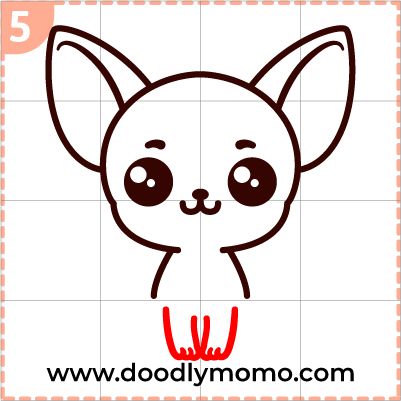 How to draw a cute Chihuahua step 5