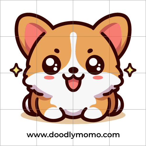 How to draw a cute Corgi Colored