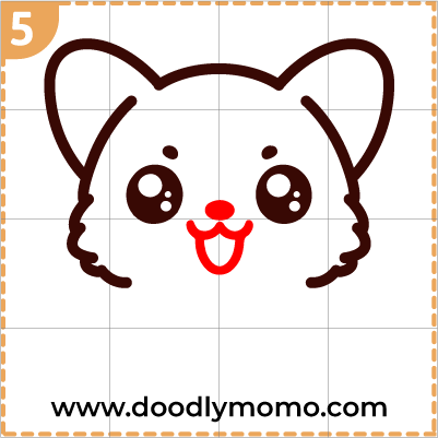 How to draw a cute Corgi step 5