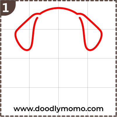 How to draw a cute Dalmatian step 1