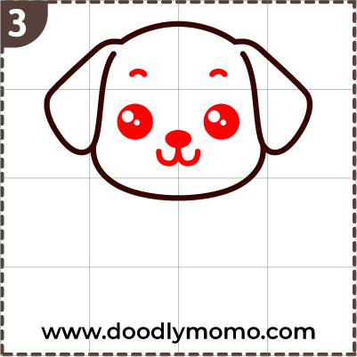 How to draw a cute Dalmatian step 3