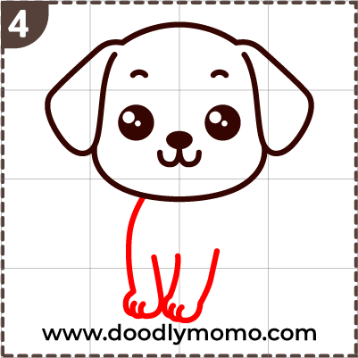 How to draw a cute Dalmatian step 4
