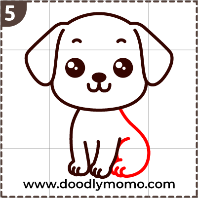 How to draw a cute Dalmatian step 5