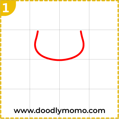 How to draw a cute Golden Retriever step 1