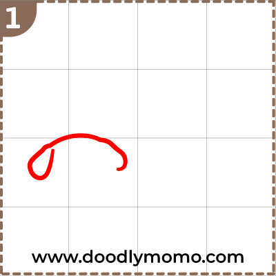 How to draw a cute Mother's day Pug step 1