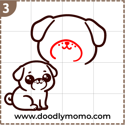 How to draw a cute Mother's day Pug step 10