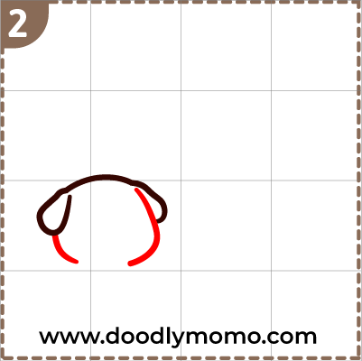 How to draw a cute Mother's day Pug step 2