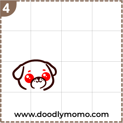 How to draw a cute Mother's day Pug step 4