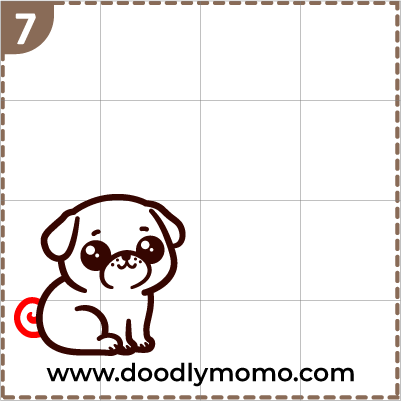 How to draw a cute Mother's day Pug step 7