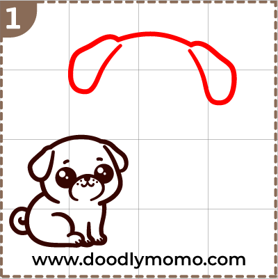 How to draw a cute Mother's day Pug step 8