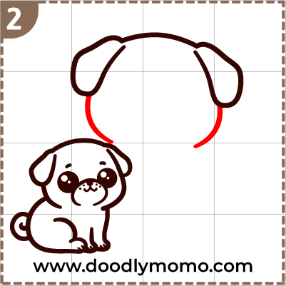 How to draw a cute Mother's day Pug step 9