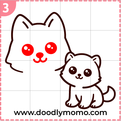 How to draw a cute Mother's day Siberian Husky step 10