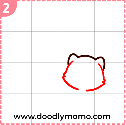 How to draw a cute Mother's day Siberian Husky step 2