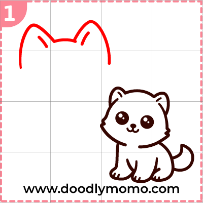 How to draw a cute Mother's day Siberian Husky step 8