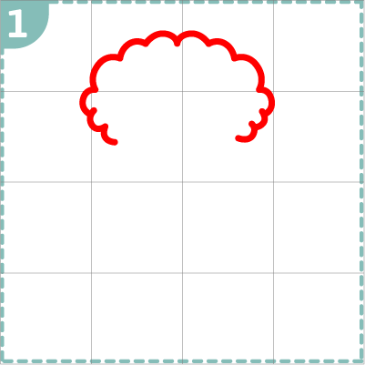 How to draw a cute Poodle step 1