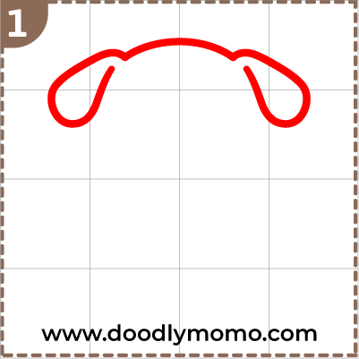 How to draw a cute Pug step 1