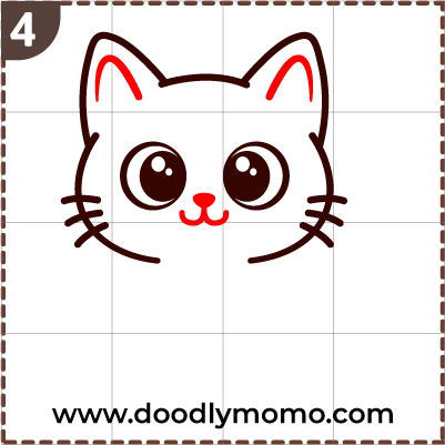 How to draw a cute Siamese Cat step 4