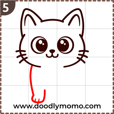 How to draw a cute Siamese Cat step 5