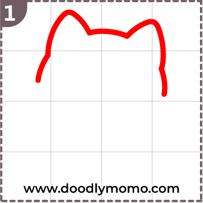 How to draw a cute Siberian husky step 1