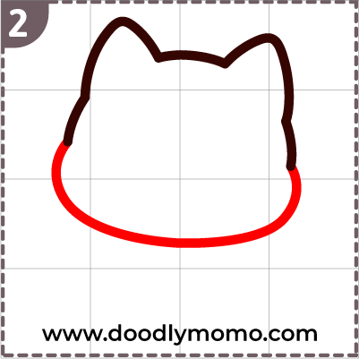 How to draw a cute Siberian husky step 1