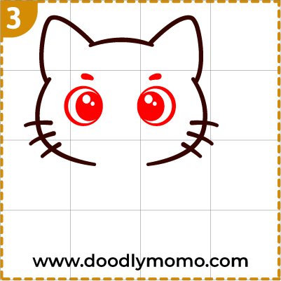 How to draw a cute American Bobtail Cat step (3)