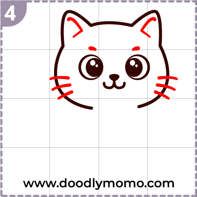 How to draw a cute British Shorthair Cat step (4)