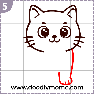 How to draw a cute British Shorthair Cat step (5)
