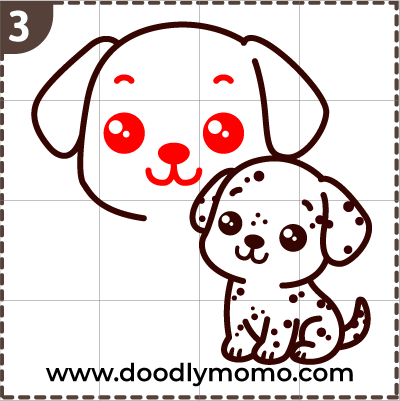 How to draw a cute Mother's day Dalmatian step 10