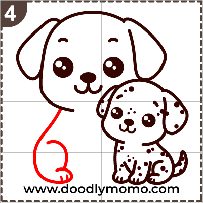 How to draw a cute Mother's day Dalmatian step 11