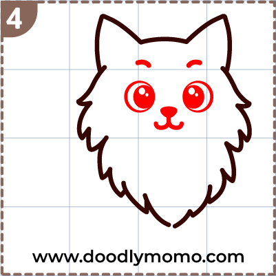 How to draw a cute Norwegian Forest Cat step (4)