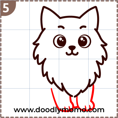 How to draw a cute Norwegian Forest Cat step (5)