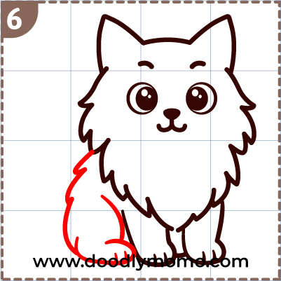 How to draw a cute Norwegian Forest Cat step (6)