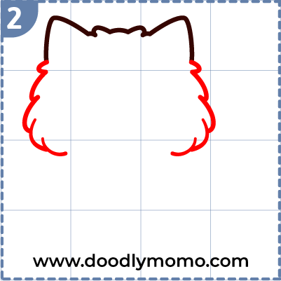 How to draw a cute Persian Cat step (2)