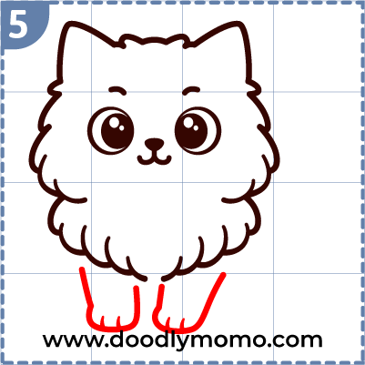 How to draw a cute Persian Cat step (5)