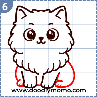 How to draw a cute Persian Cat step (6)