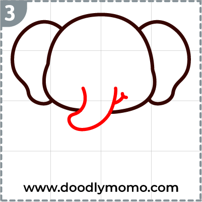 How to draw a cute Elephant step (3)
