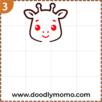 How to draw a cute Giraffe step (3)