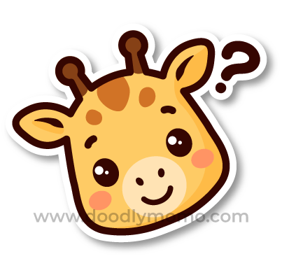 How to draw a cute Giraffe step by step Did you know - doodlymomo