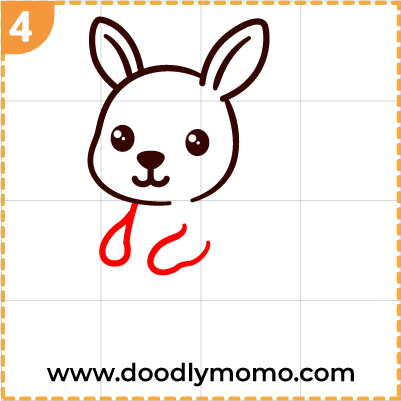 How to draw a cute Kangaroo step (4)