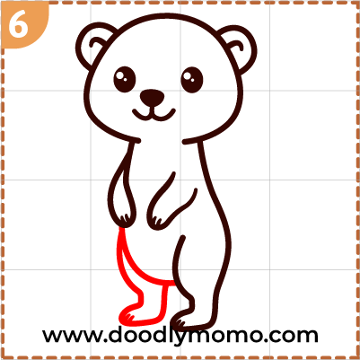 How to draw a cute Meerkat step (6)