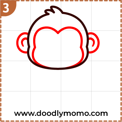 How to draw a cute Monkey step (3)