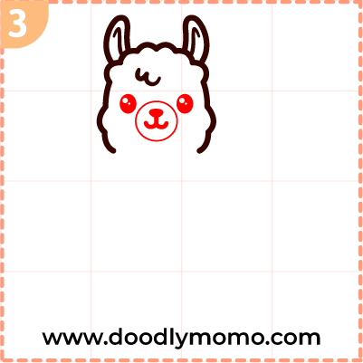 How to draw a cute Alpaca step (3)