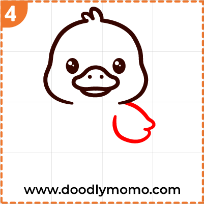 How to draw a cute Duckling step (4)